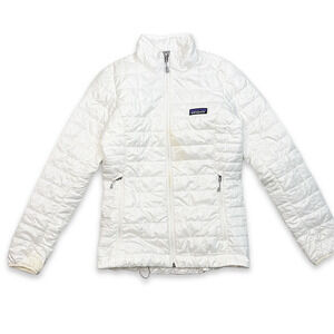 Patagonia Women’s Nano Puff White Jacket Size XXS